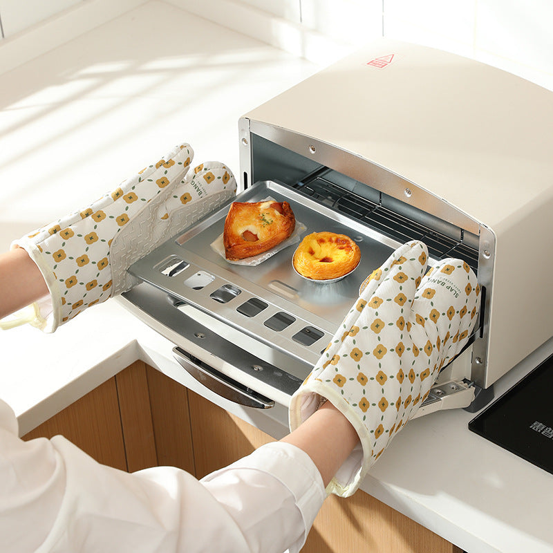 Anti-Scalding Microwave Cotton Non-Slip Insulation Gloves Oven