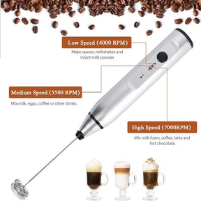 Milk Frother Electric Egg Beater USB Charging Mixer For Coffee Drink Portable Electric