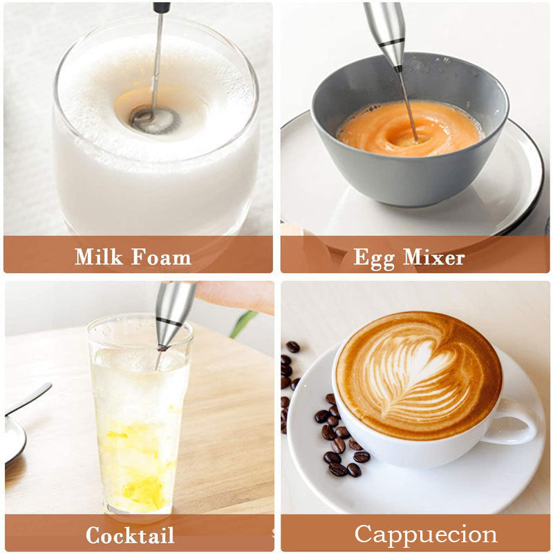 Milk Frother Electric Egg Beater USB Charging Mixer For Coffee Drink Portable Electric