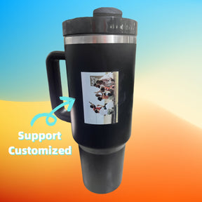 Personalized DIY Straw Coffee Insulation Cup With Handle Portable Car