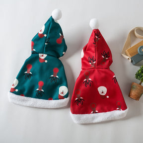 Cat Christmas Clothes Little Red Riding Hood Cape Cloak