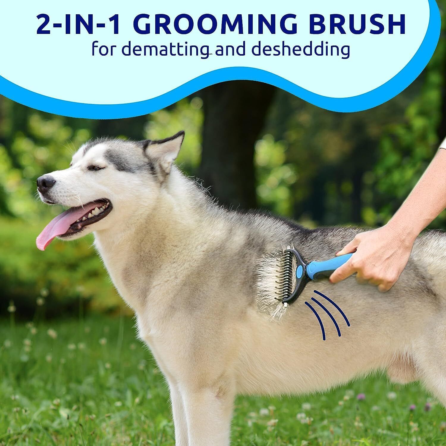 Deshedding Brush For Dog And Cat Pet Grooming Rake Dematting Comb Double Sided