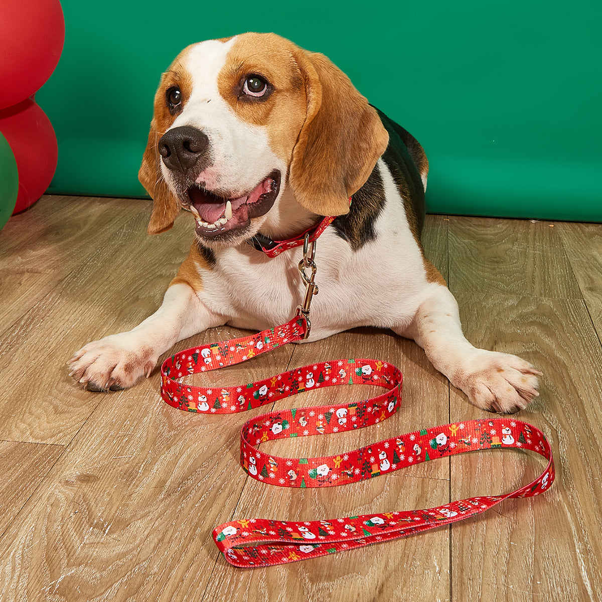 Christmas Collar Pet Hand Holding Rope Dog Leash