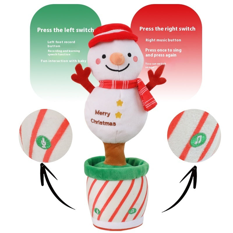 Singing And Speaking Recording Christmas Tree New Electric Plush Toy