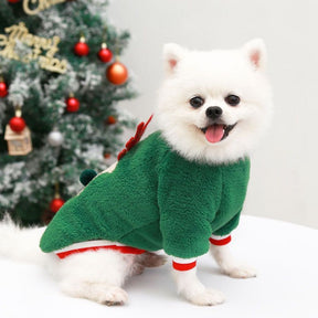 Pet Plus Velvet Christmas Print Sweater