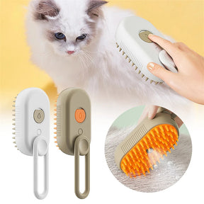 Cat Steam Brush Steamy Dog Brush 3 In 1 Electric Spray Cat Hair Brushes For Massage