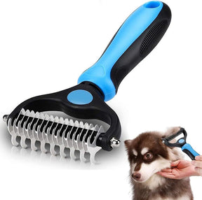 Deshedding Brush For Dog And Cat Pet Grooming Rake Dematting Comb Double Sided