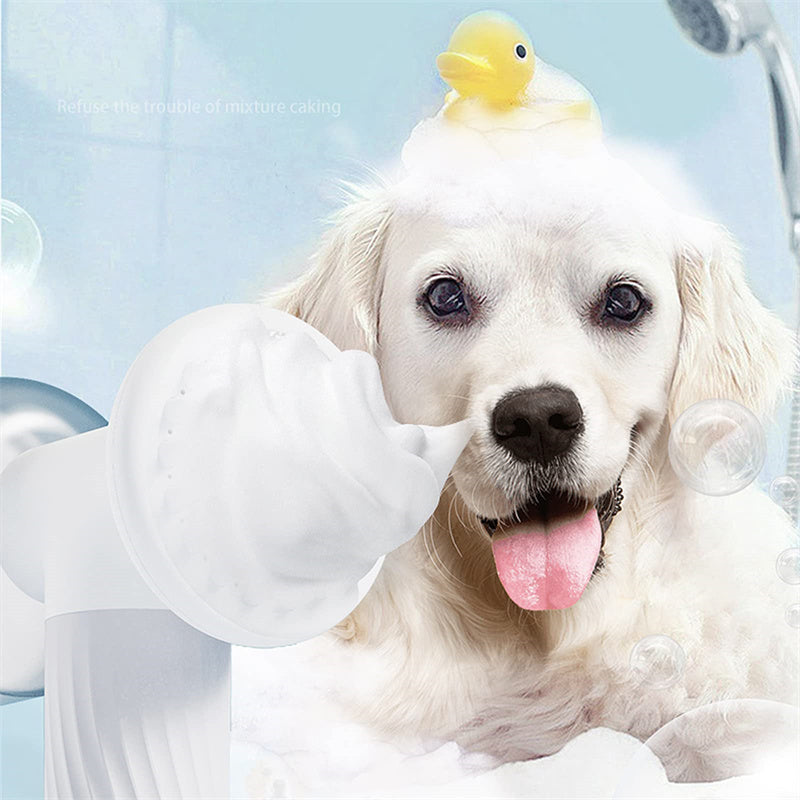 Automatic Foaming Dog Cat Bath Brush Dog Shampoo Pet Grooming