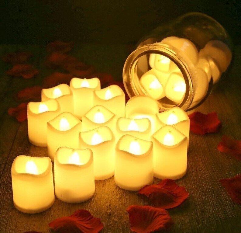 24PCS Led Tea Lights Candles LED FLAMELESS Battery Operated Wedding Party