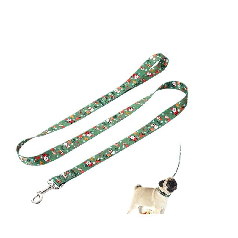 Christmas Collar Pet Hand Holding Rope Dog Leash