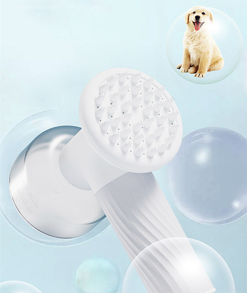 Automatic Foaming Dog Cat Bath Brush Dog Shampoo Pet Grooming