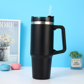 Personalized DIY Straw Coffee Insulation Cup With Handle Portable Car