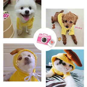 Cute Fruit Dog Clothes For Small Dogs Hoodies Winter Warm Fleece