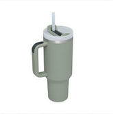 Personalized DIY Straw Coffee Insulation Cup With Handle Portable Car