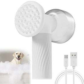 Automatic Foaming Dog Cat Bath Brush Dog Shampoo Pet Grooming