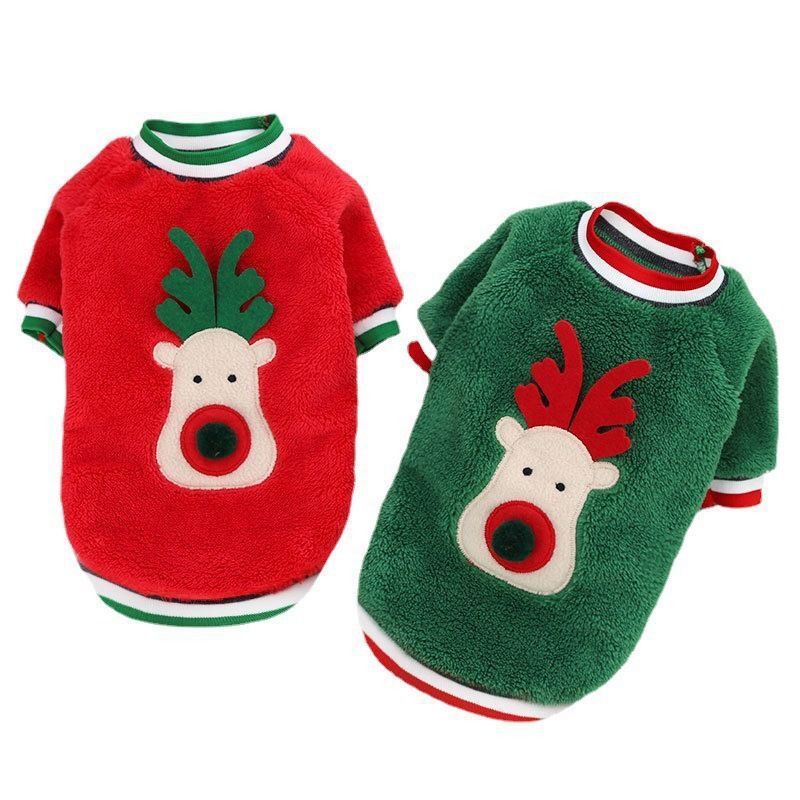 Pet Plus Velvet Christmas Print Sweater