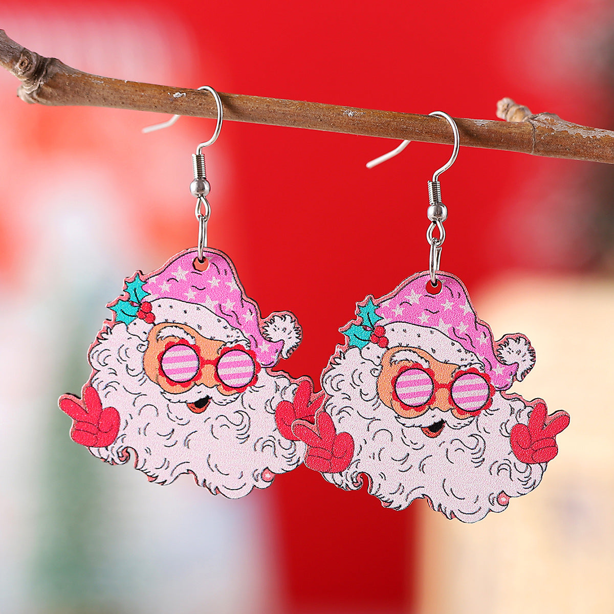 Funny Santa Claus Earrings Christmas Pendant Earrings Gift