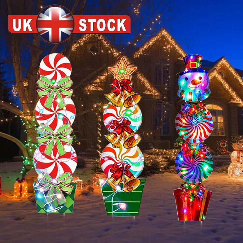 Candy Christmas Holiday Decorations Outdoor Peppermint Xmas Yard Decor Ornaments