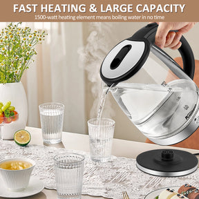 Electric Kettle Keep Warm, Hot Water Boiler With LED Light, Auto Shut-Off & Boil Dry Protection