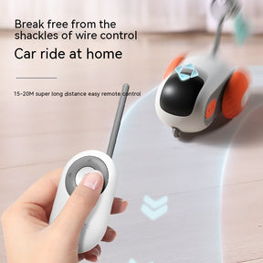 Remote Control Interactive Cat Car Toy USB Charging Chasing Automatic Self-moving