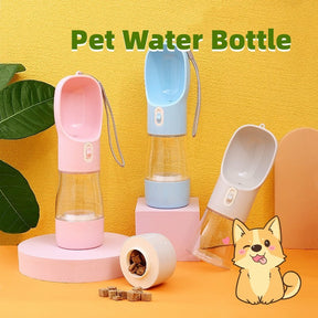 Pet Dog Water Bottle Feeder Bowl Portable Water Food Bottle Pets Outdoor