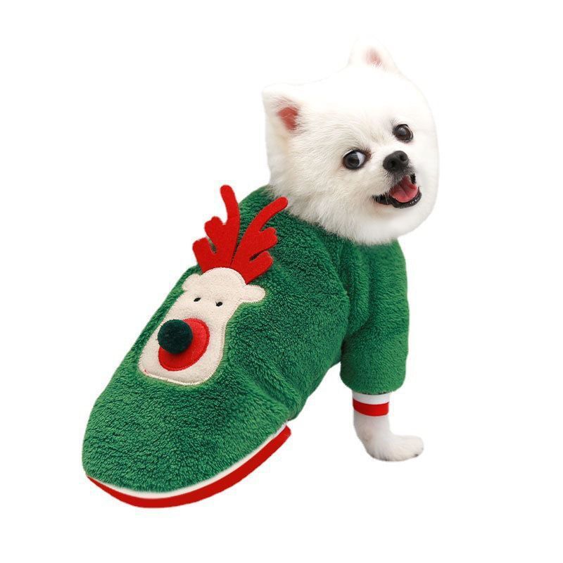 Pet Plus Velvet Christmas Print Sweater